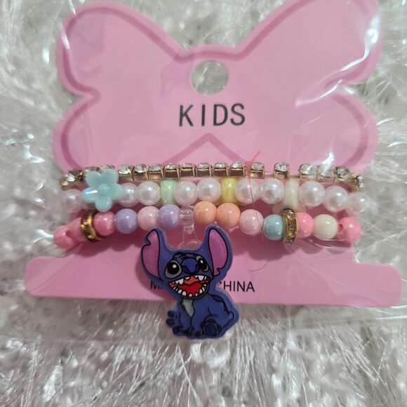 Lot of 12 pcs x 3 Girl'S Stitch Summer Brazalet Jewelry Set - Picture 13 of 16